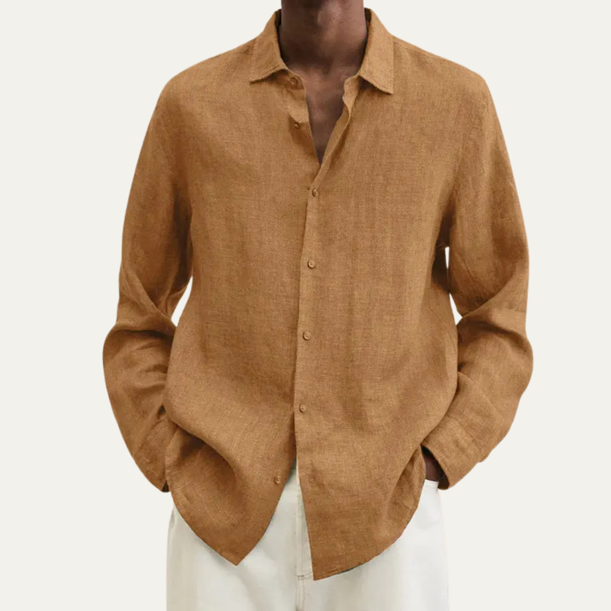 Men's Relaxed Fit Button Down Shirt Long Sleeve Summer