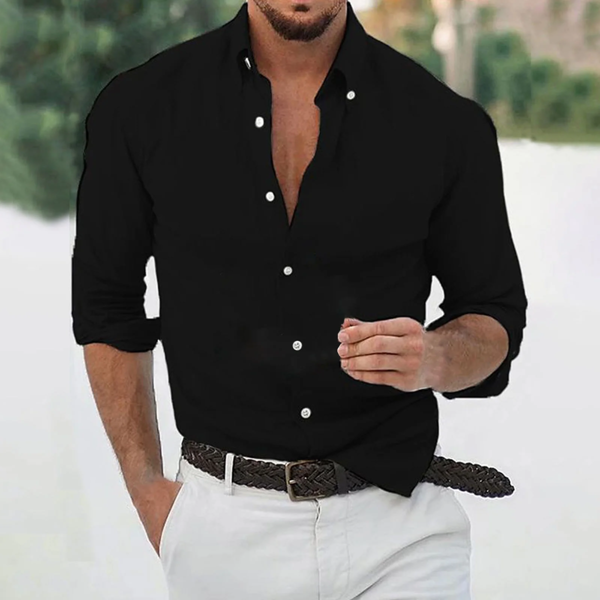 Cory Casual Lightweight Cotton Blend Shirt