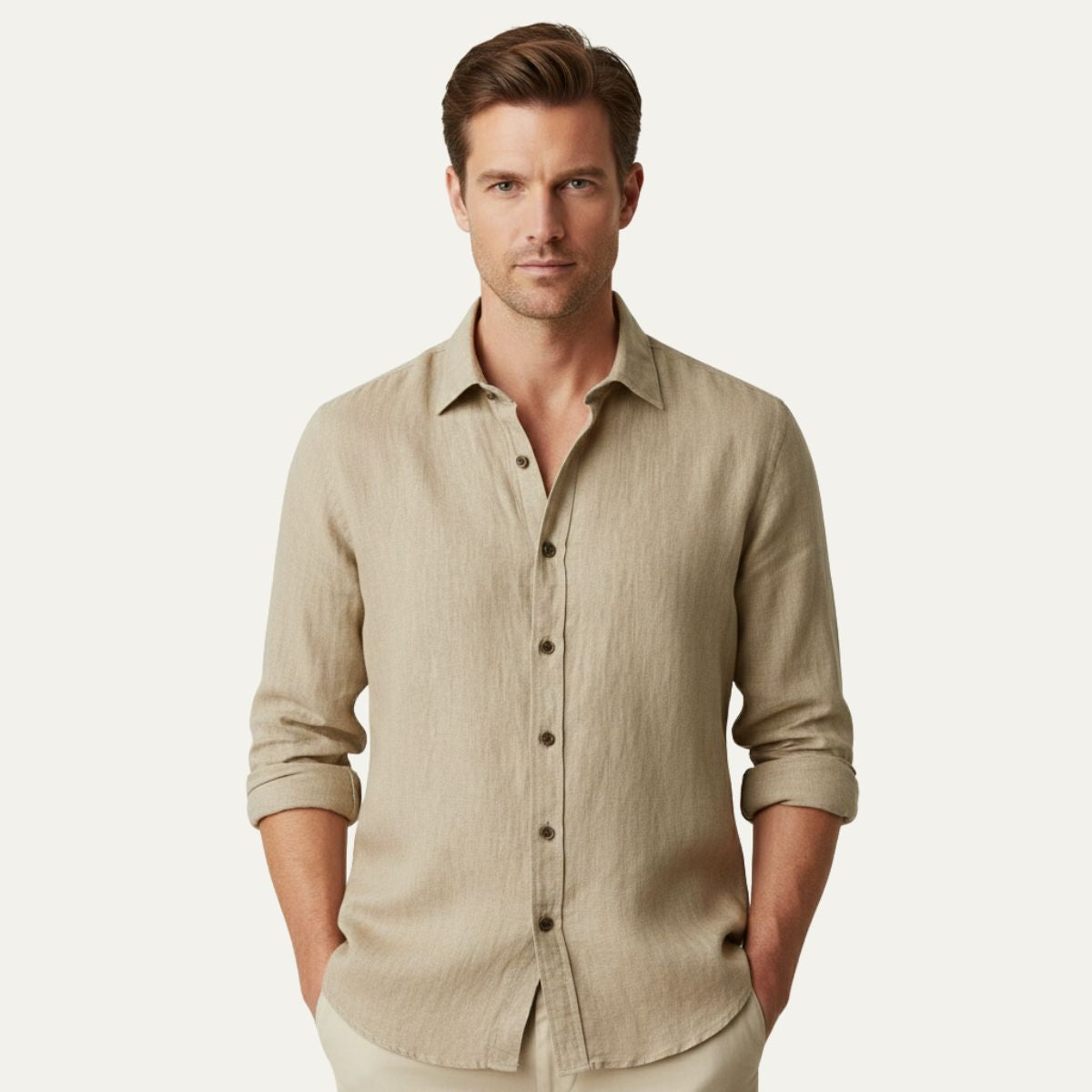 Men’s Zurich Vintage Long Sleeve Linen Shirt