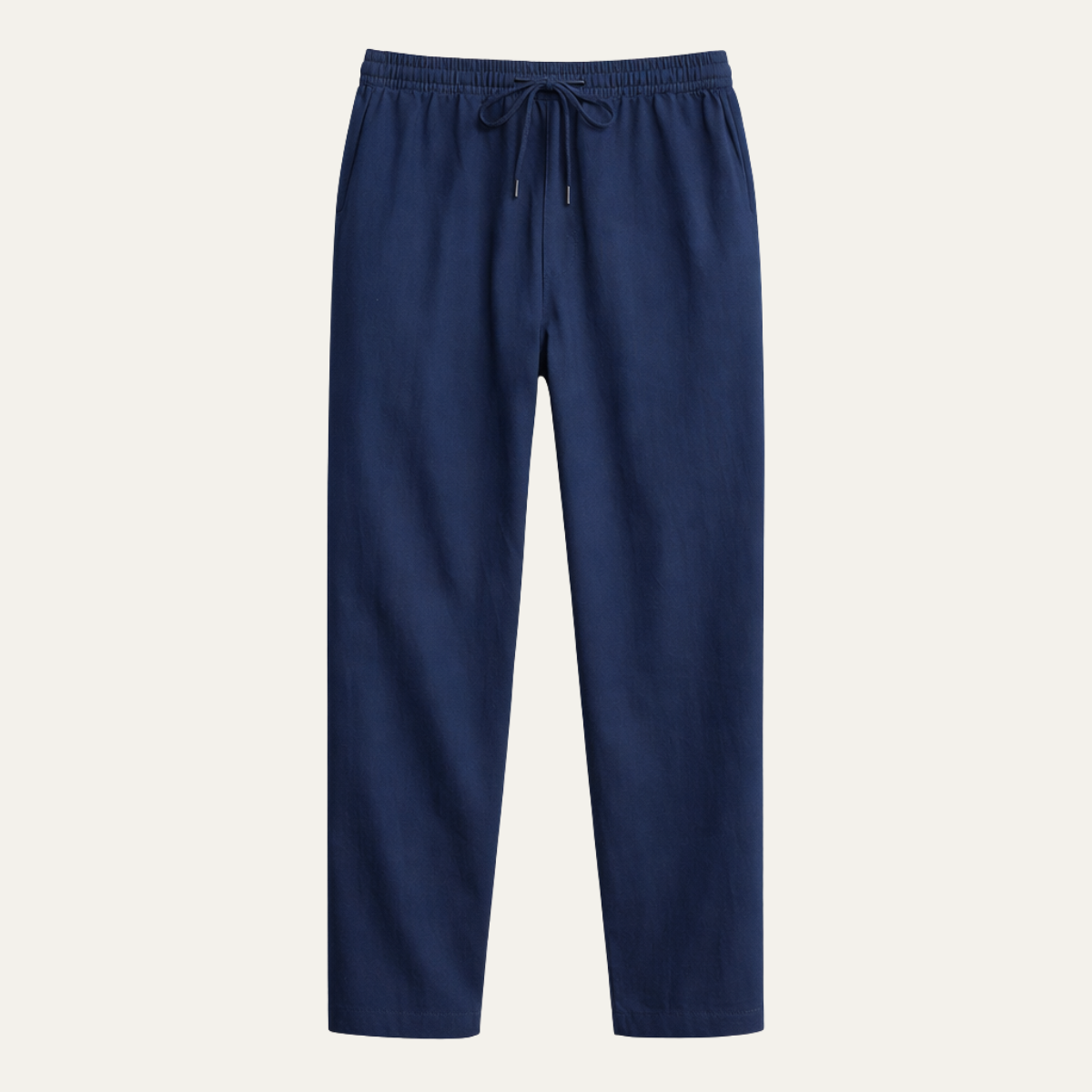 Men's Drawstring Elastic Waist Straight Leg Casual Trousers