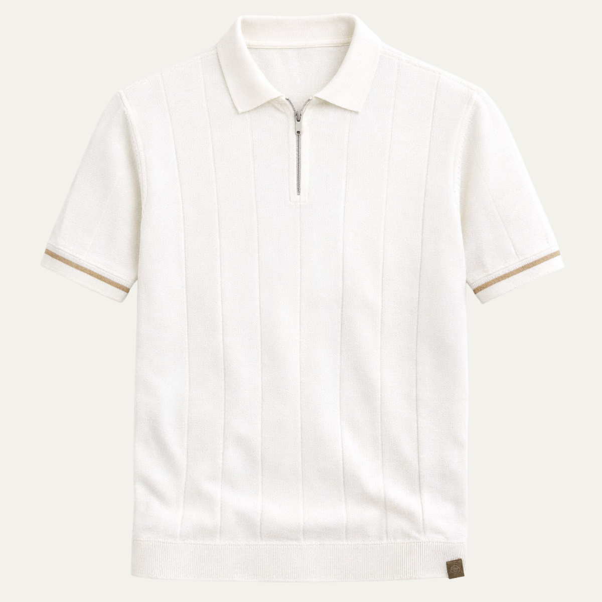 The Geneva Men's Short Sleeve Quarter Zip Polo