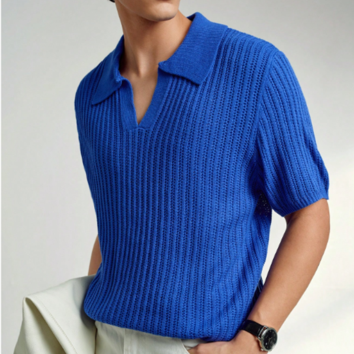 The Verona Men's Short Sleeve Knitted Polo Shirt