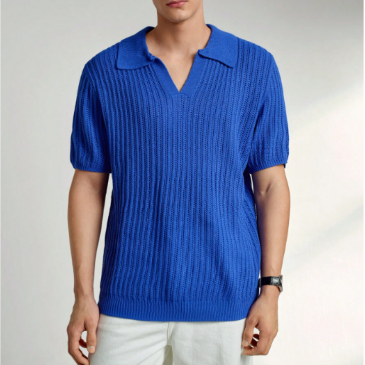 The Verona Men's Short Sleeve Knitted Polo Shirt