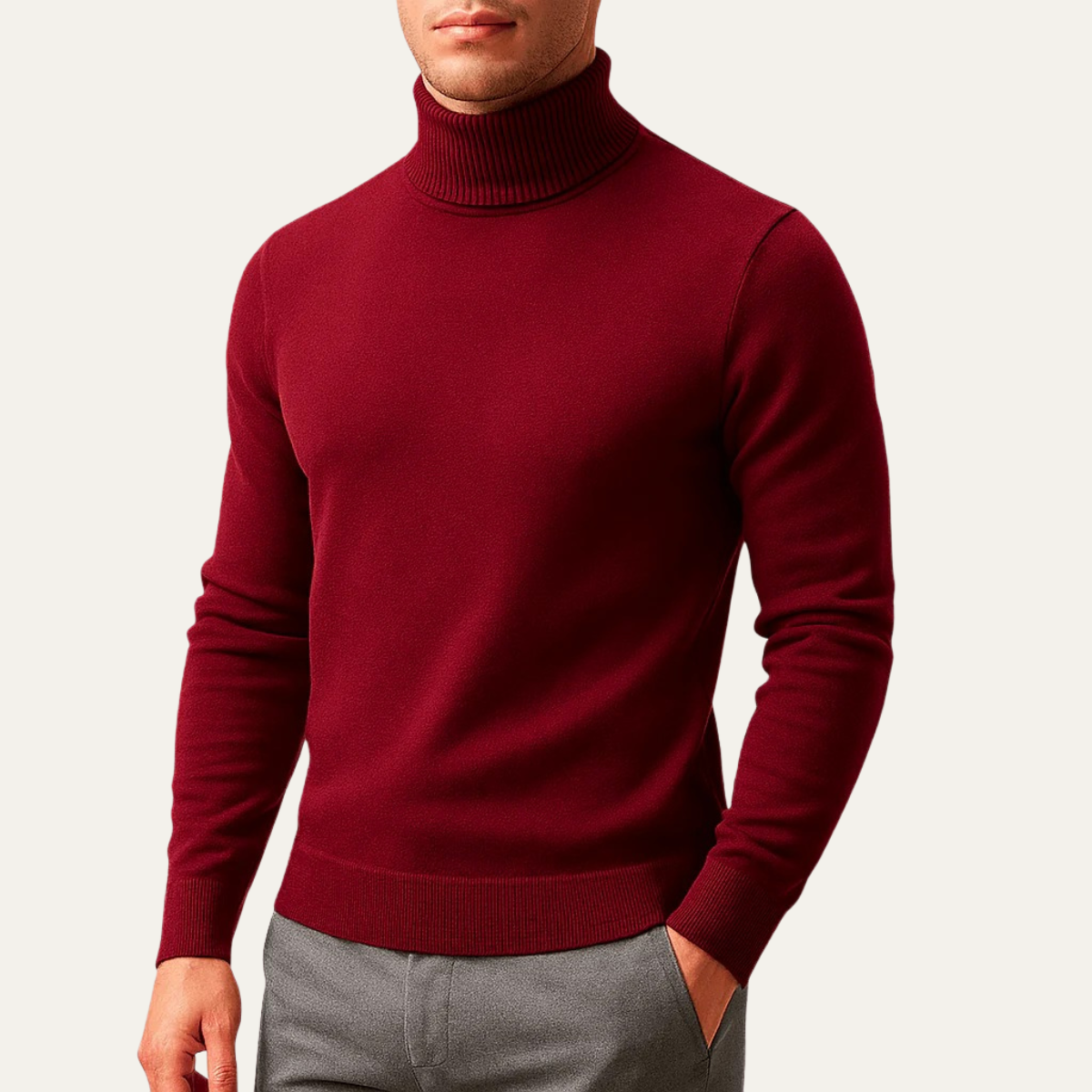 Banbury Men's Classic Turtleneck Knit Sweater