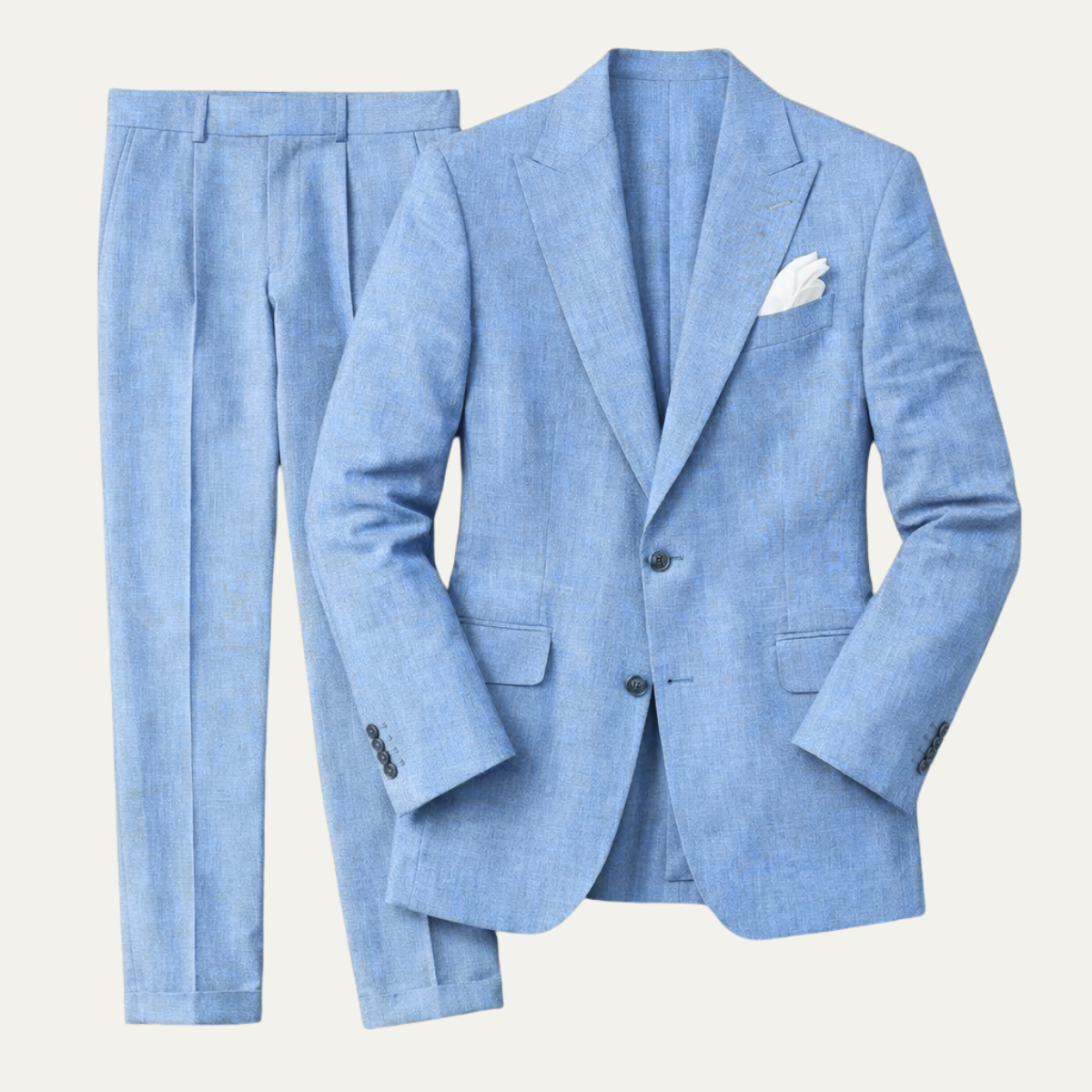 Men's Slim Fit Linen 2 Piece Suit