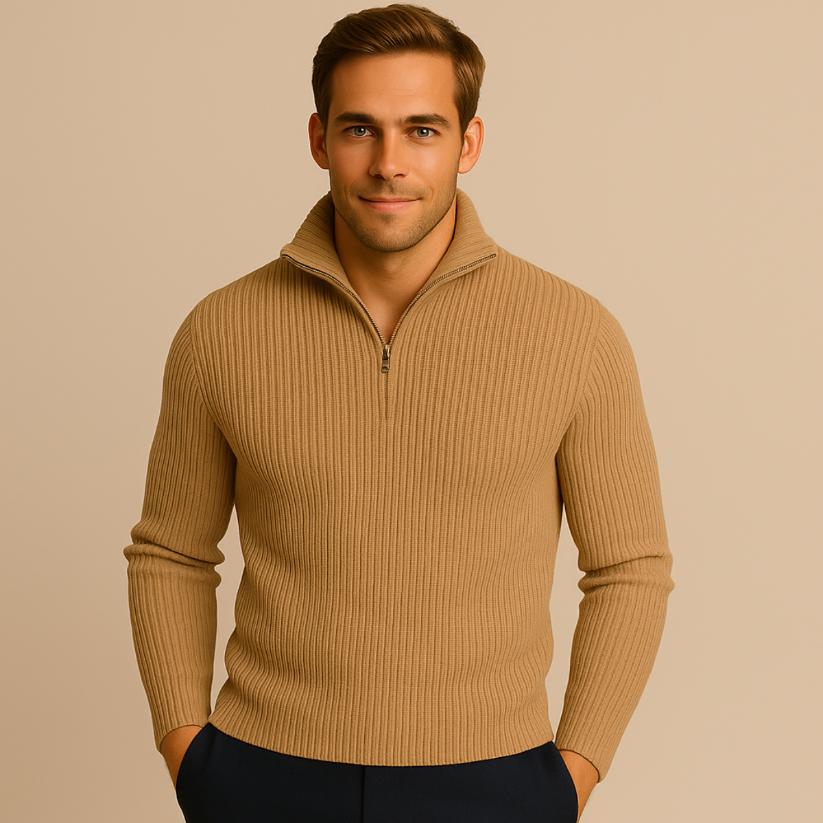 Maverick Quarter-Zip Knit Sweater