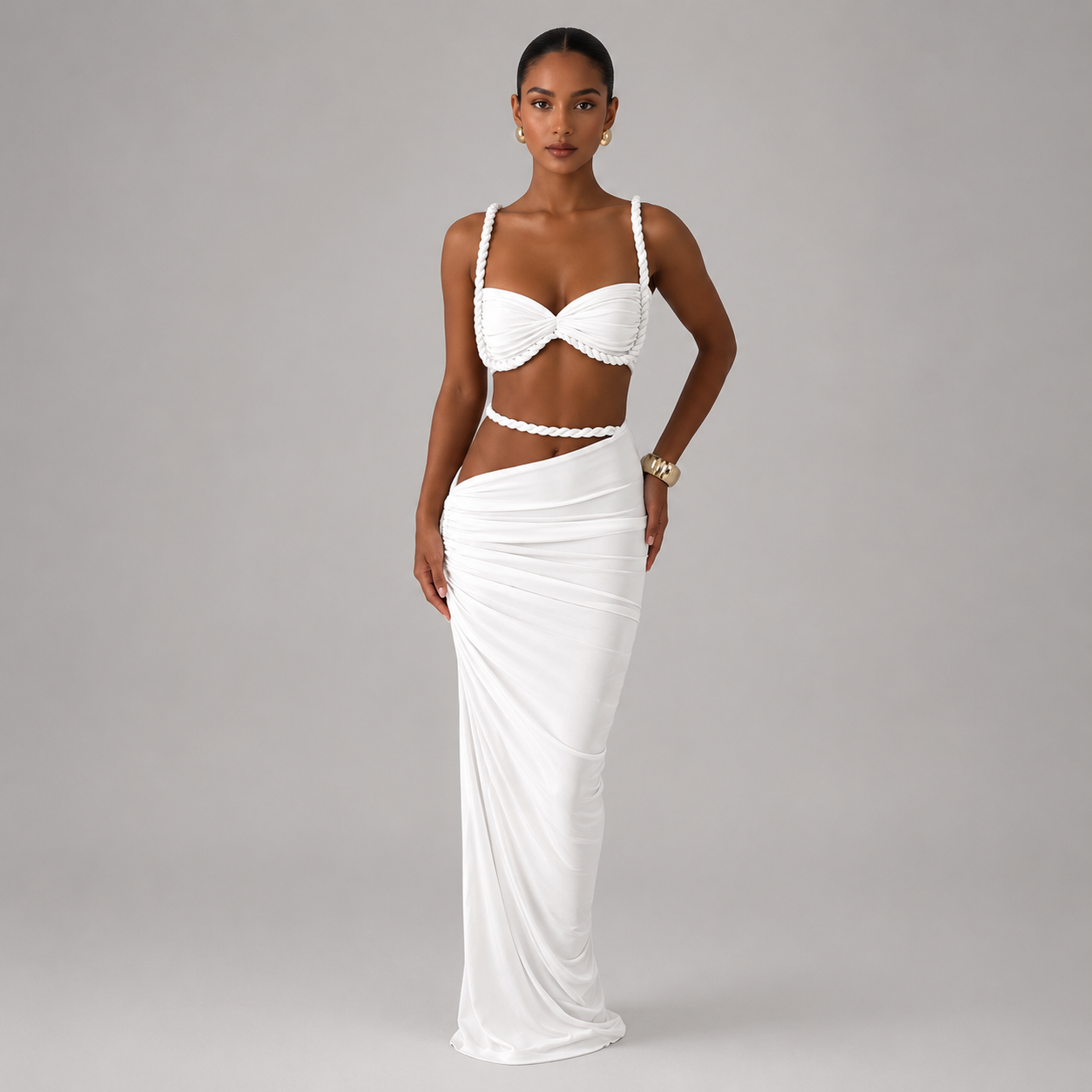 Women’s Two-Piece Crop Cami & Maxi Skirt Set
