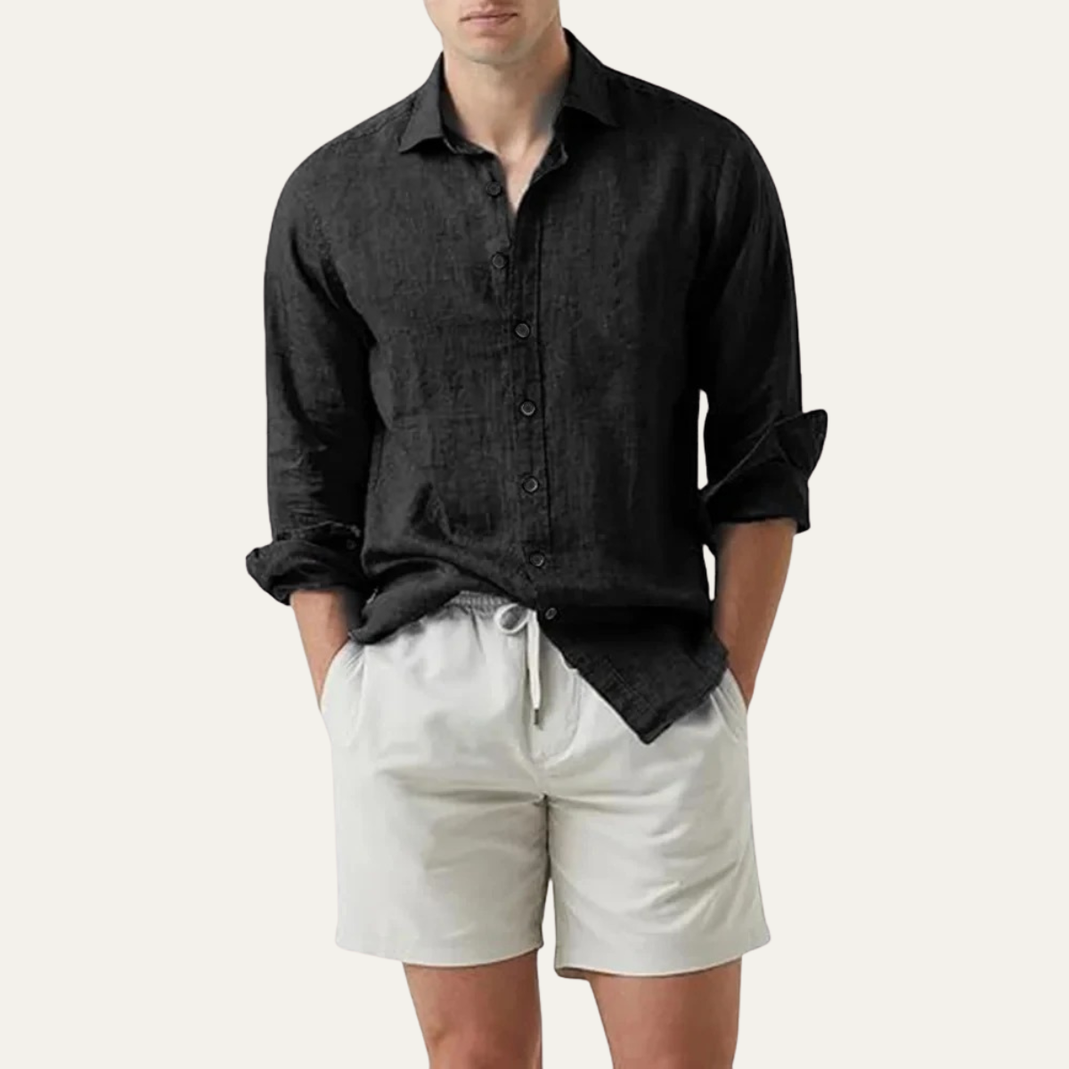 Men's Casual Long Sleeve Button Down Shirt Summer