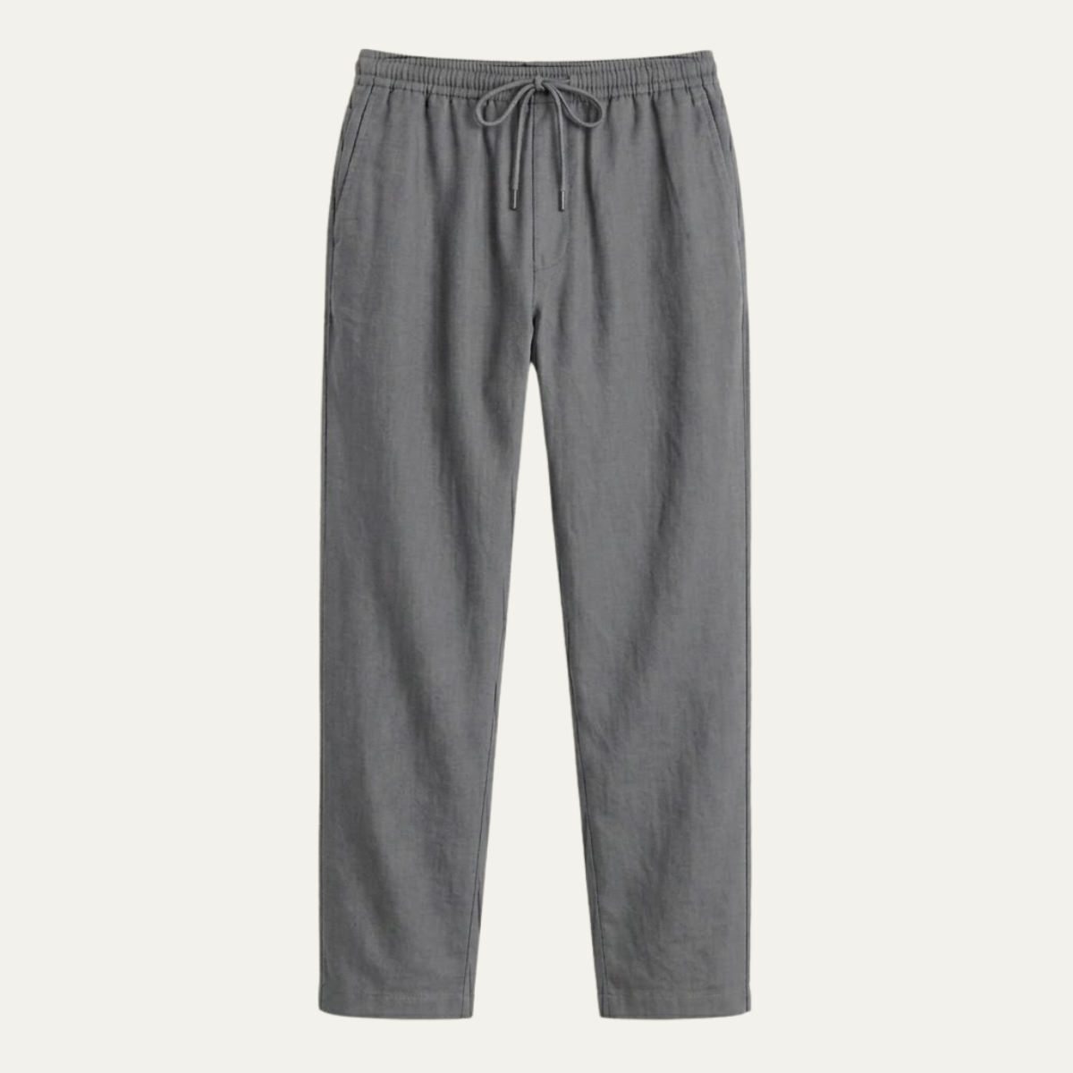 Men's Drawstring Elastic Waist Straight Leg Casual Trousers