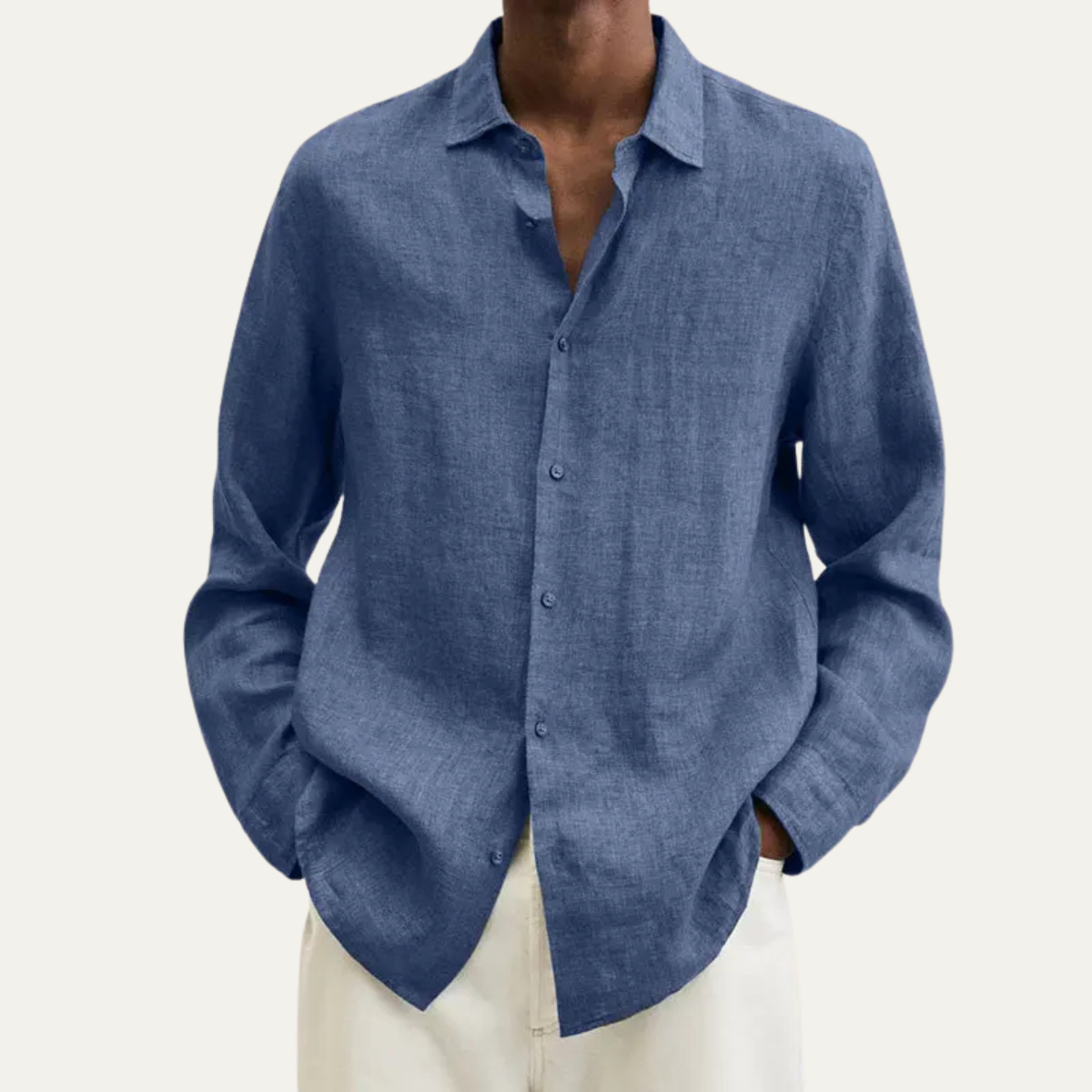 Men's Casual Button Down Shirt Long Sleeve Summer