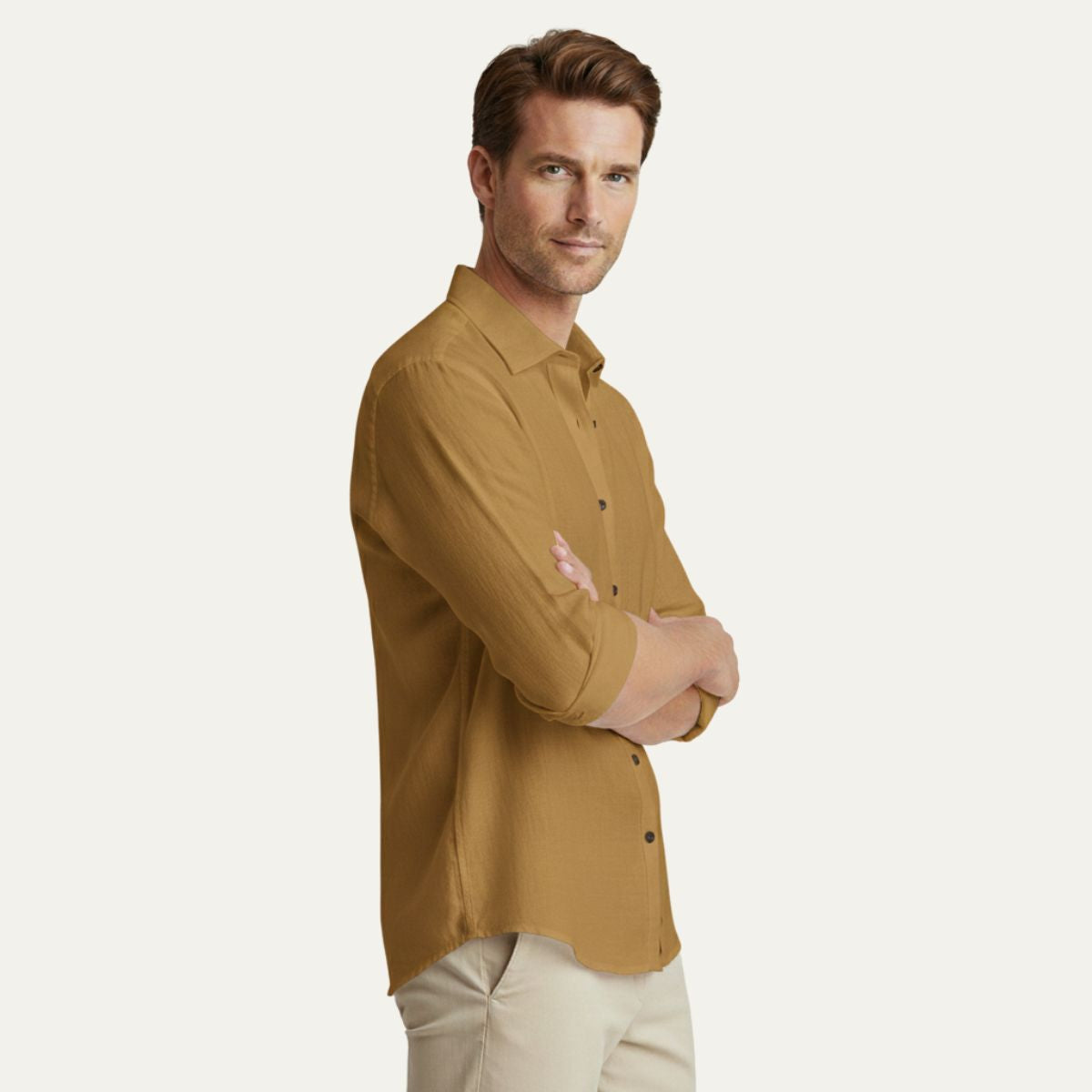 Men’s Zurich Vintage Long Sleeve Linen Shirt