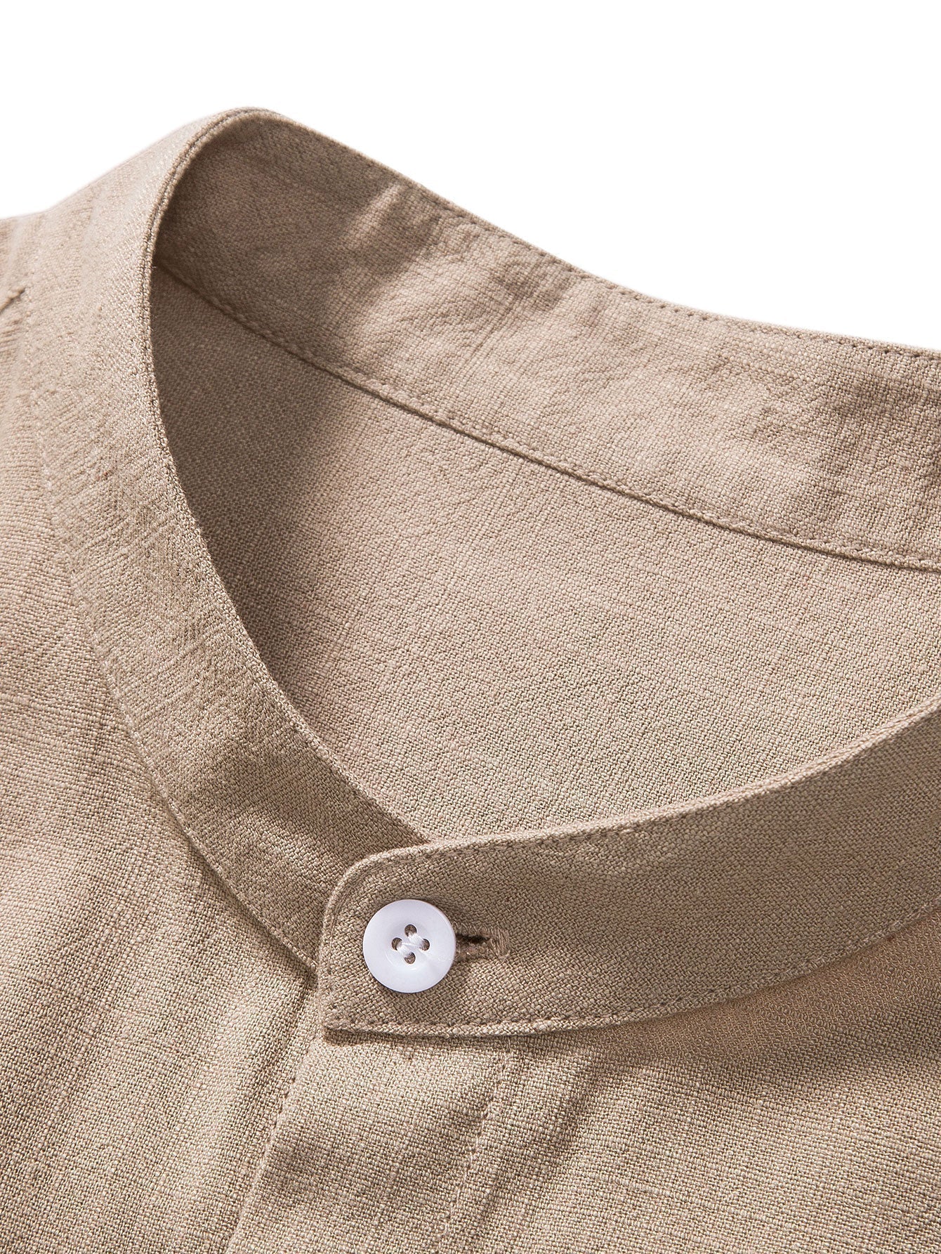 Men's Stand Collar Shirt Trousers Co-ord Set Summer