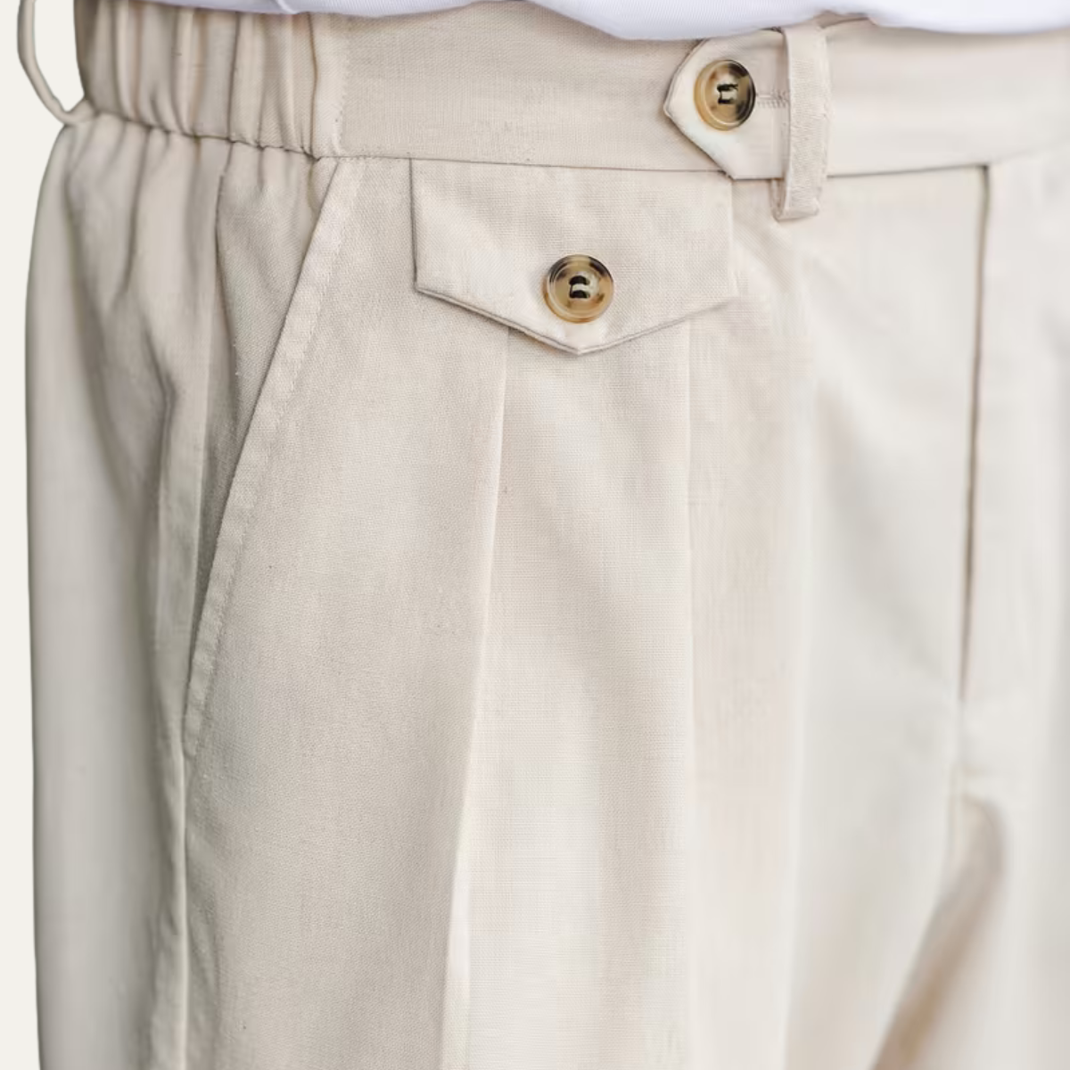 The Dorchester Men's Double Pleat Tailored Dress Trousers