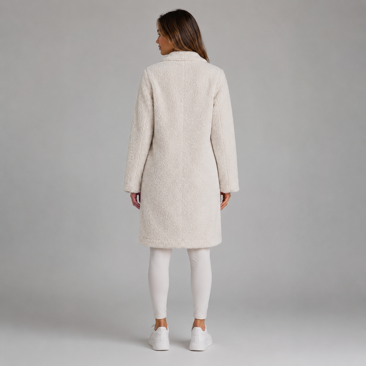 Women's Long Teddy Fleece Coat