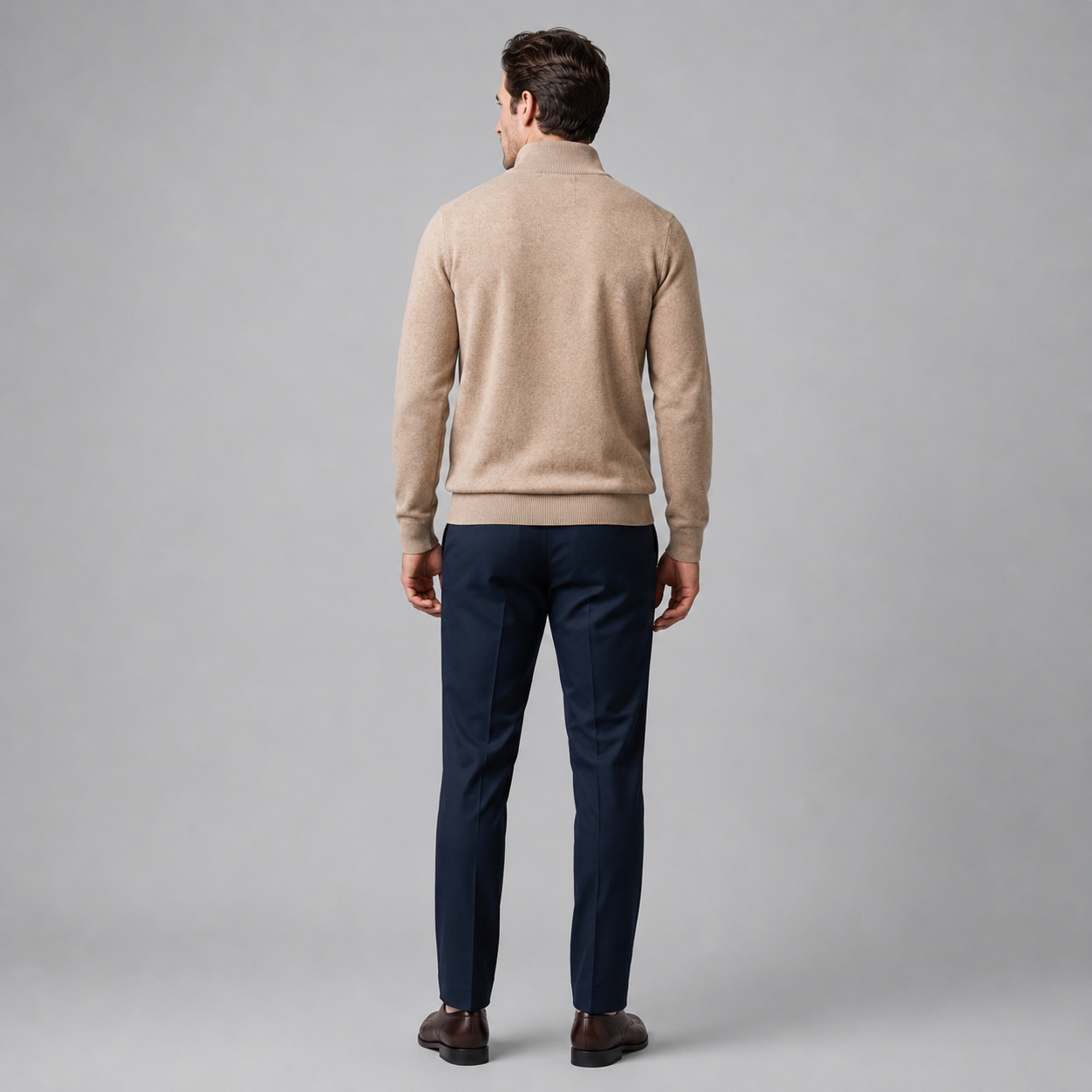 Men's Half-Zip Knit Sweater