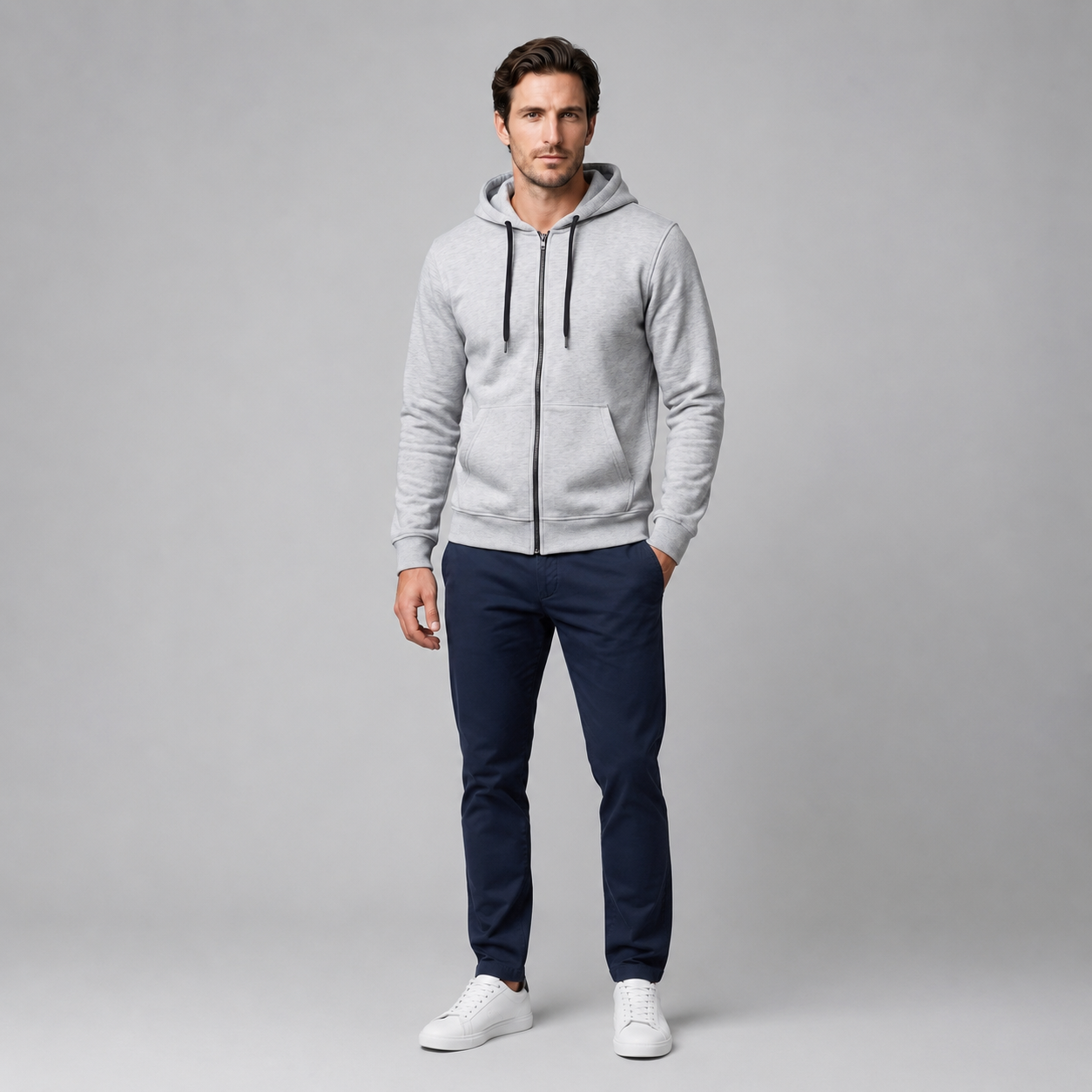 Men's Autumn Fleece Hoodie Vest