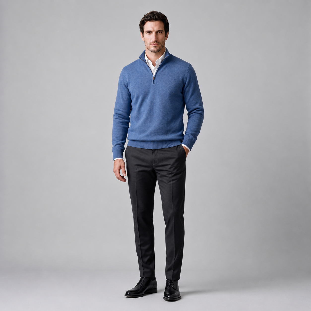 Men's Cotton Half-Zip Sweater