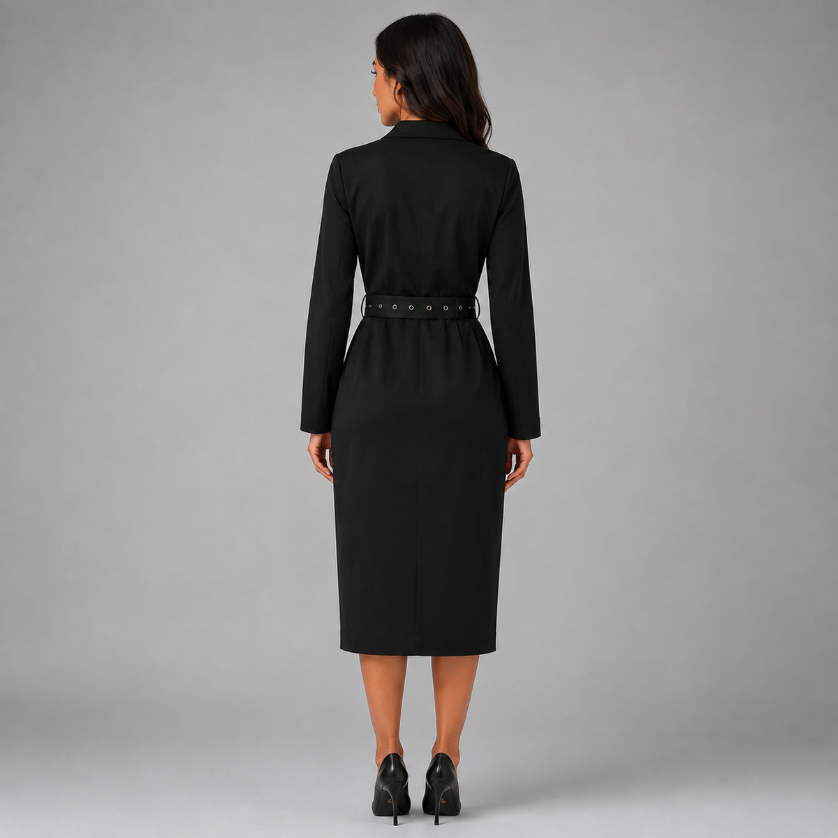 Women’s Belted Midi Dress