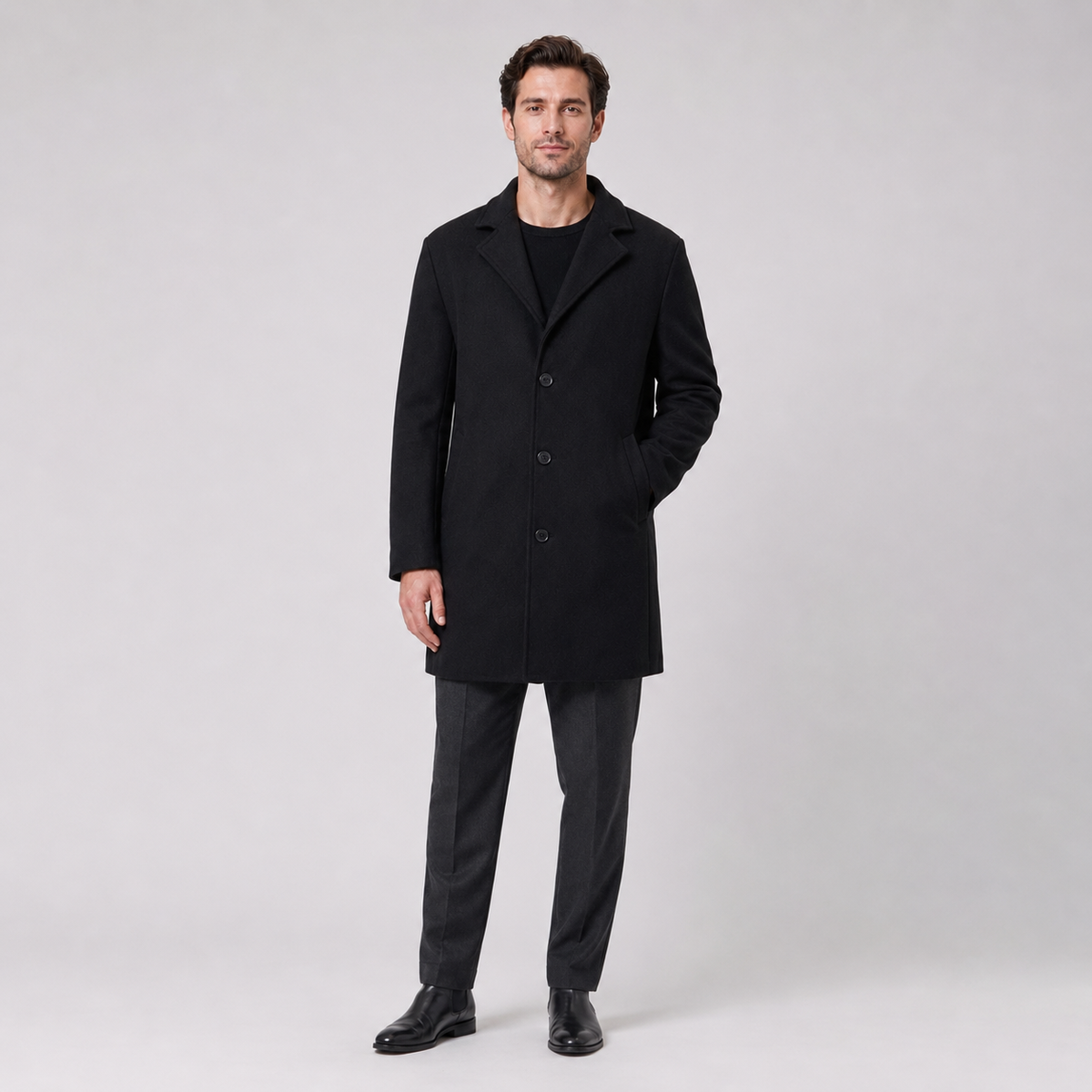 Men’s Single Breasted Tailored Overcoat