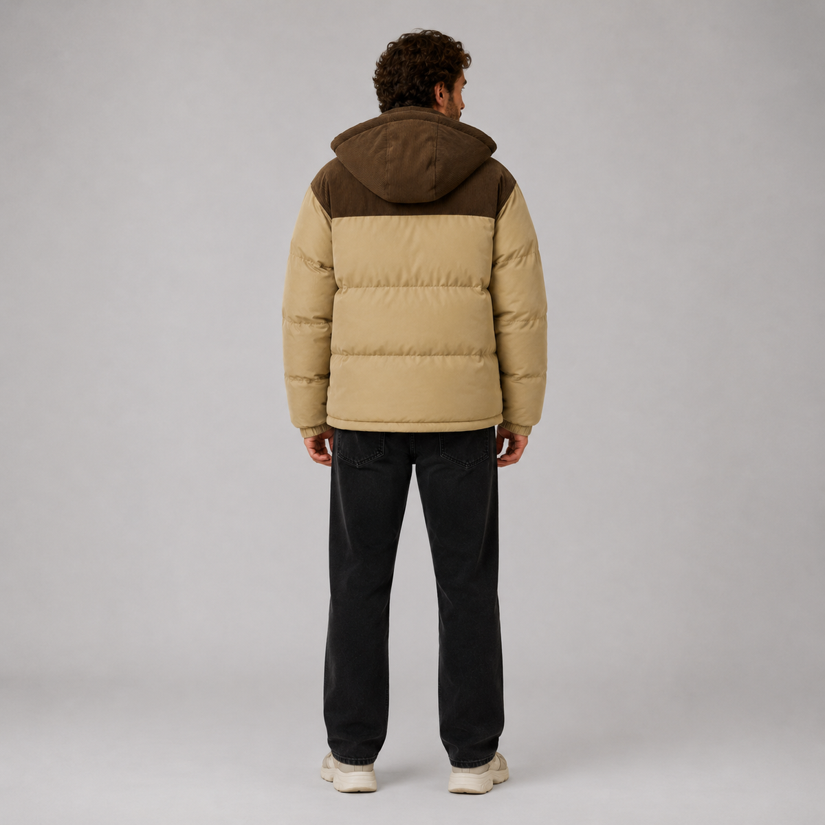 Men’s Hooded Corduroy Puffer Jacket