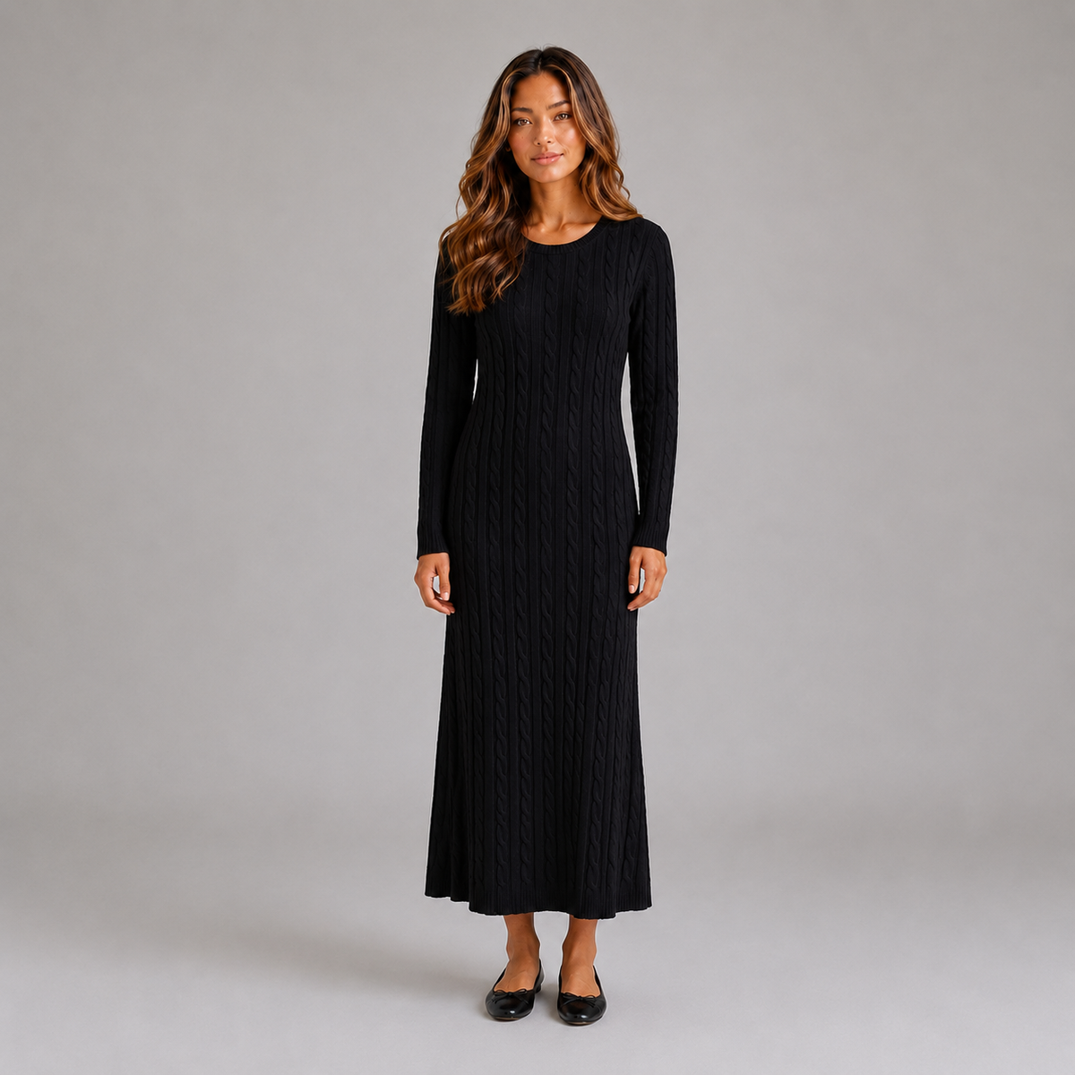 Women’s Cable Knit Maxi Dress