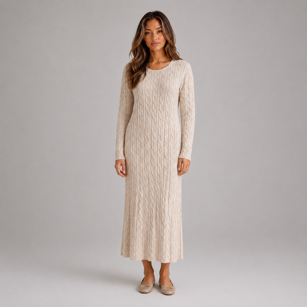 Women’s Cable Knit Maxi Dress