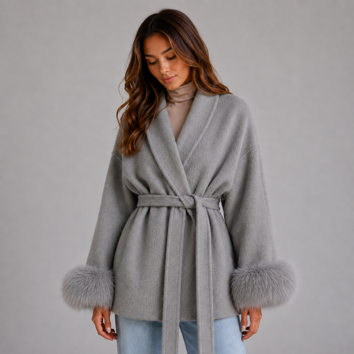 Women’s Belted Wool Blend Coat