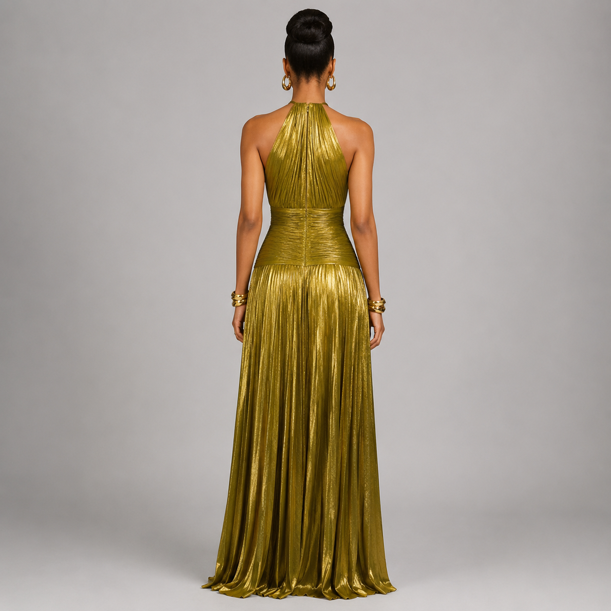 Rossa – Off-Shoulder Maxi Dress in Green