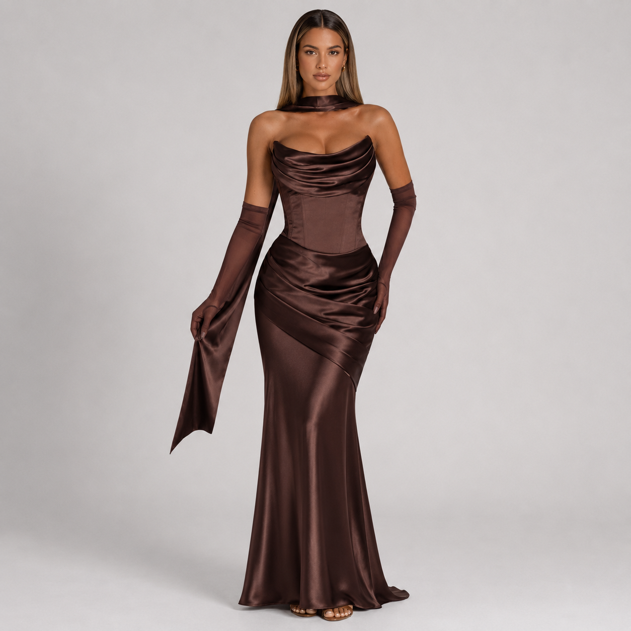 Women's Elegant Satin Scarf With Silky Finish