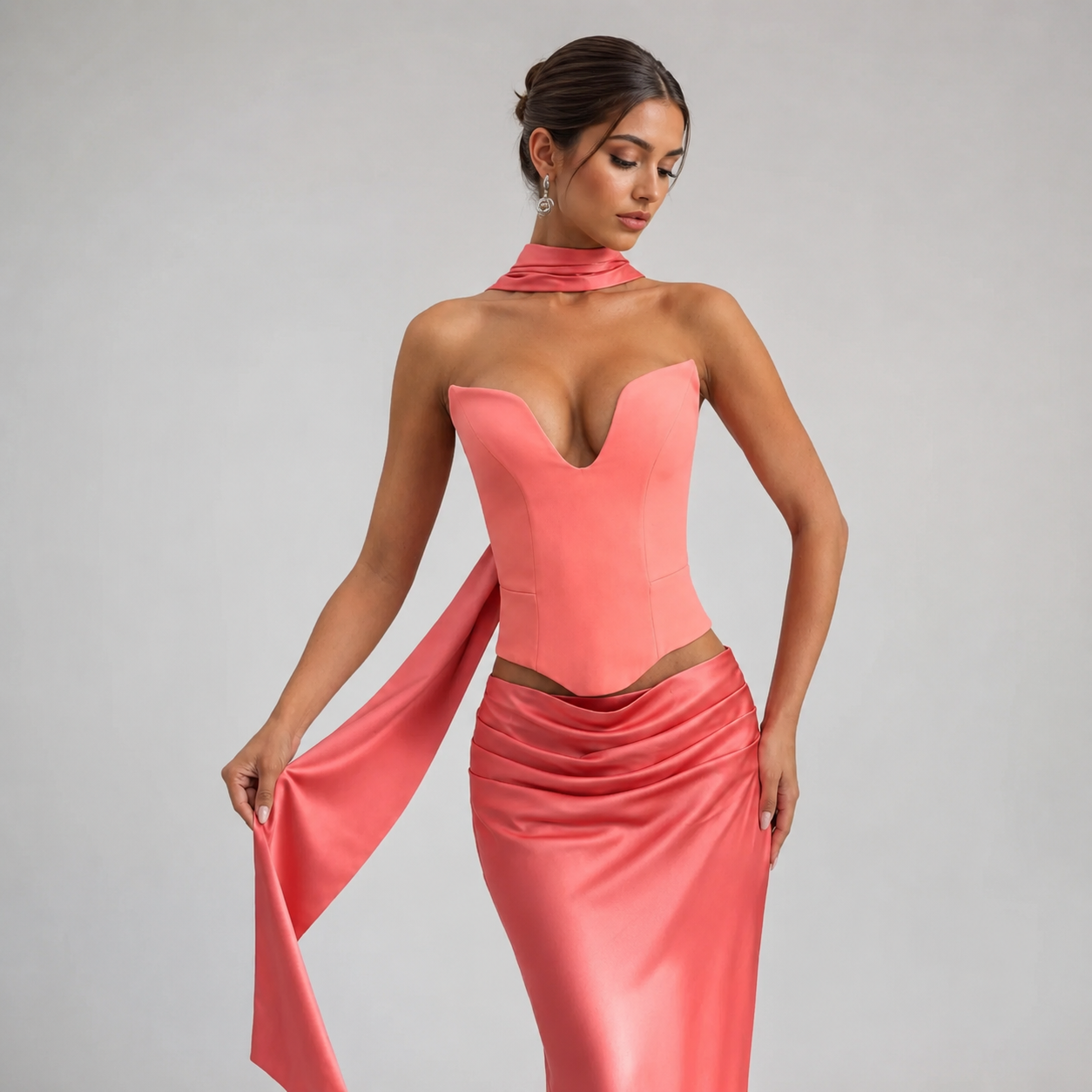 Women's Elegant Satin Scarf With Silky Finish