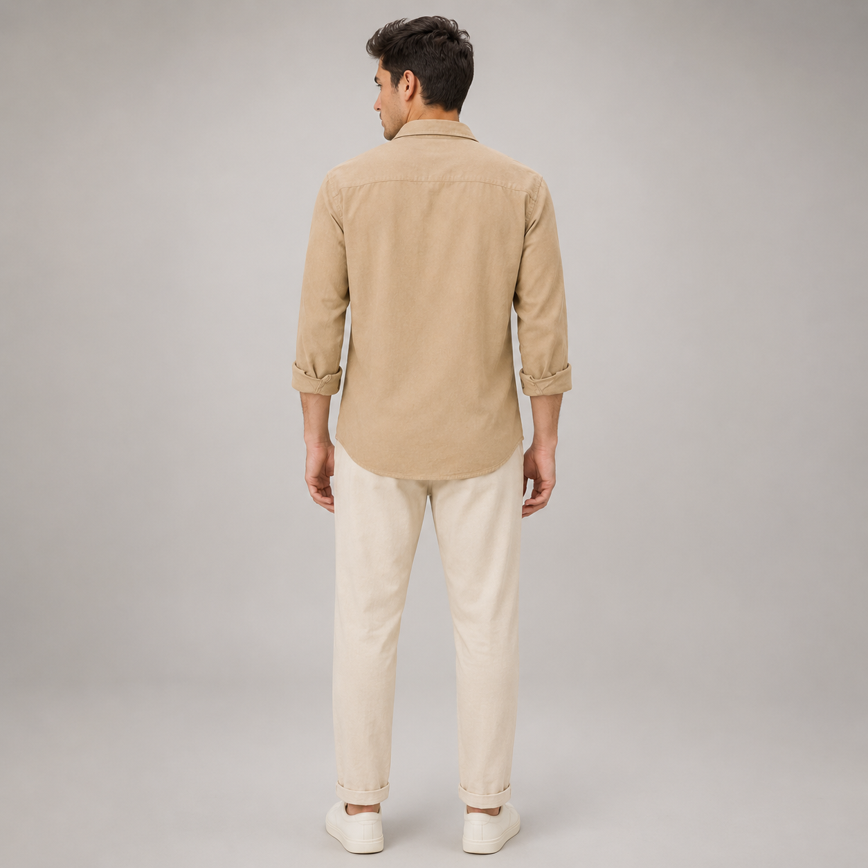 Men's Relaxed Linen Lightweight Button-Up Shirt