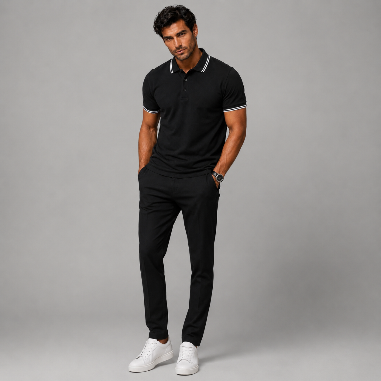 Men’s Smart Casual Cotton Polo Shirt