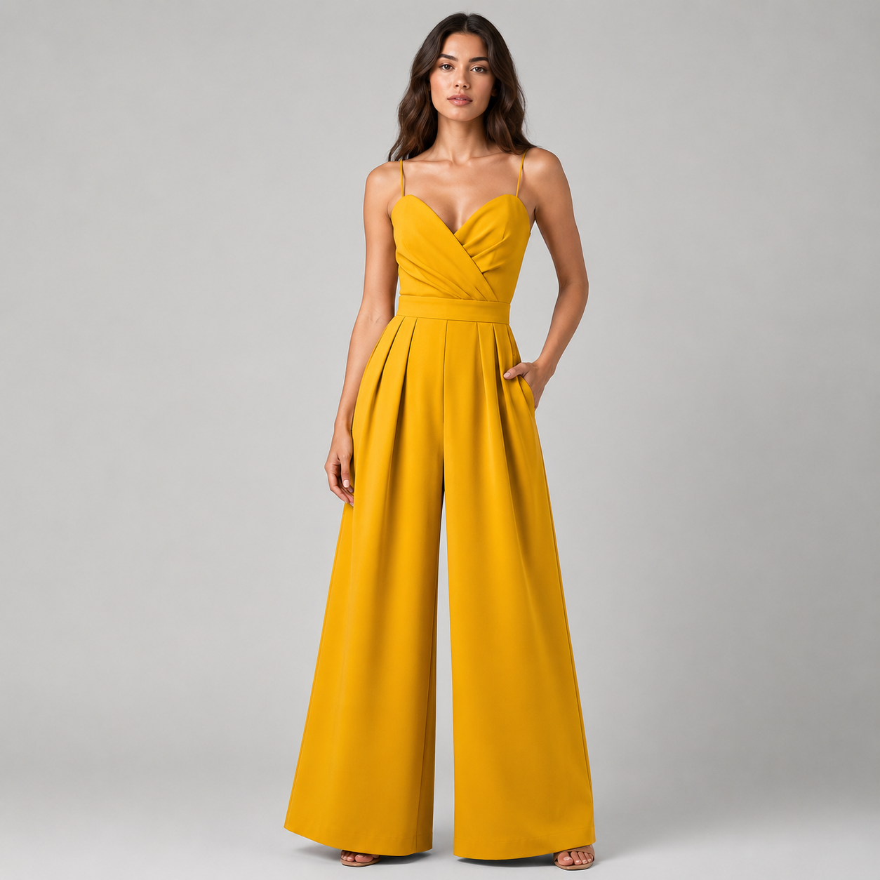 Women's Sweetheart Neck Spaghetti Strap Jumpsuit