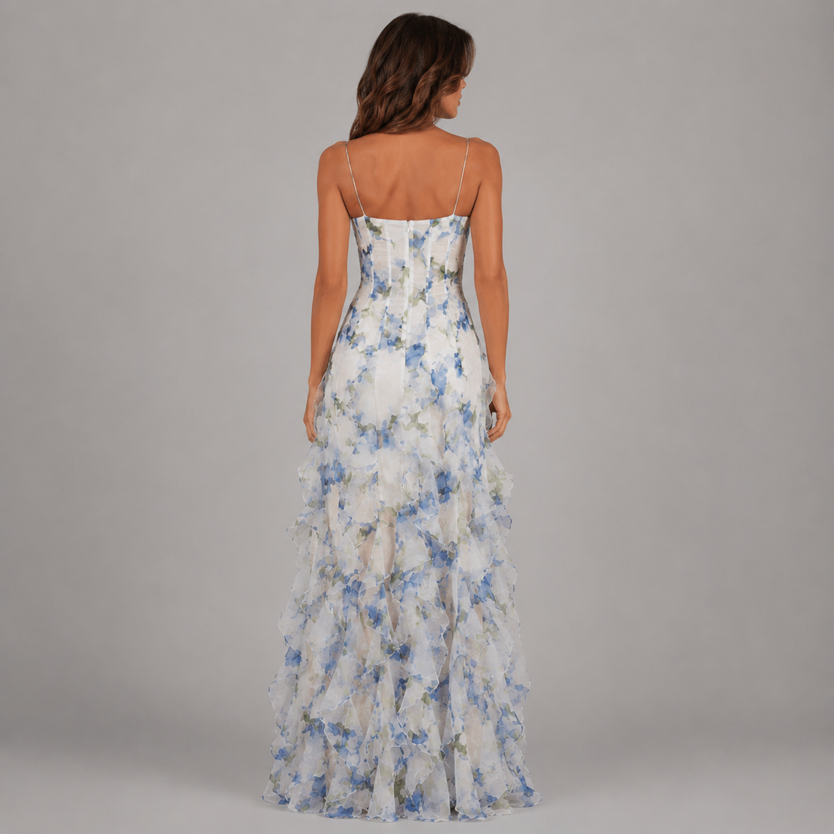 Women’s Floral Ruffle Maxi Dress