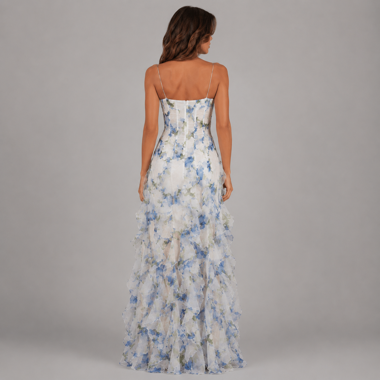 Women’s Floral Ruffle Maxi Dress