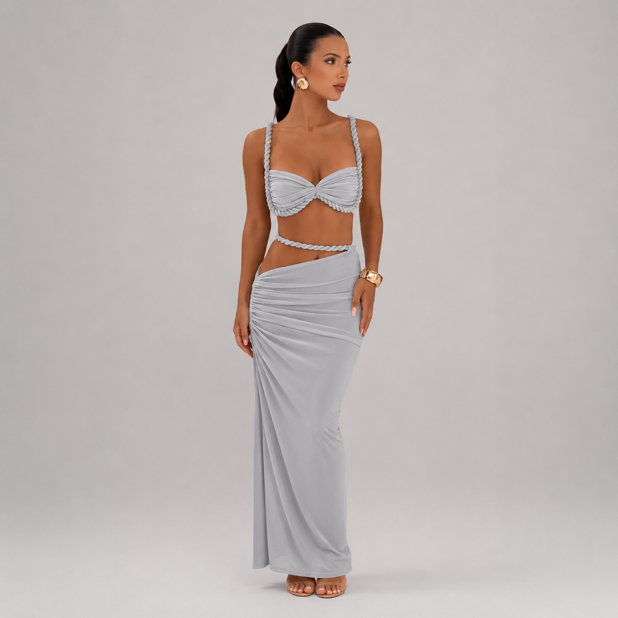 Women’s Two-Piece Crop Cami & Maxi Skirt Set