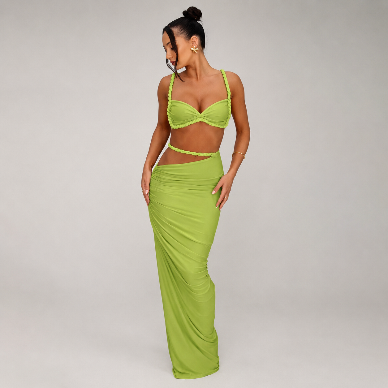 Women’s Two-Piece Crop Cami & Maxi Skirt Set