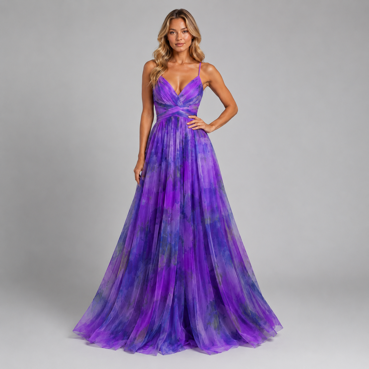 Women’s Floral V-Neck Maxi Dress