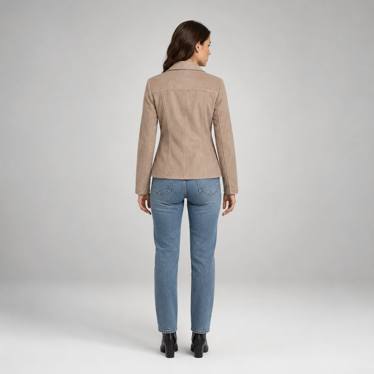 Women's Suede-Look Biker Coats & Jackets With Asymmetric Zip