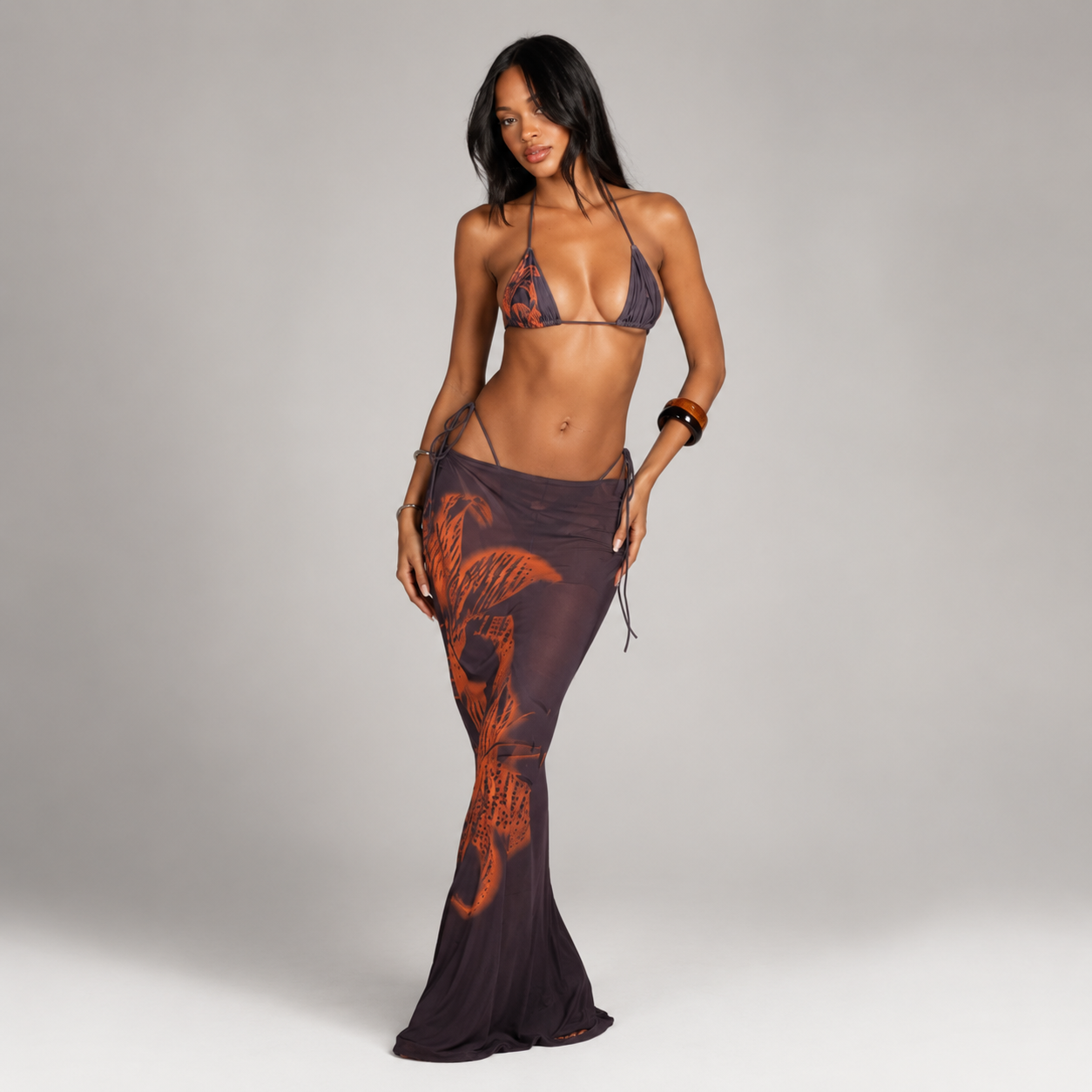 Women’s Three-Piece Floral Bikini Set
