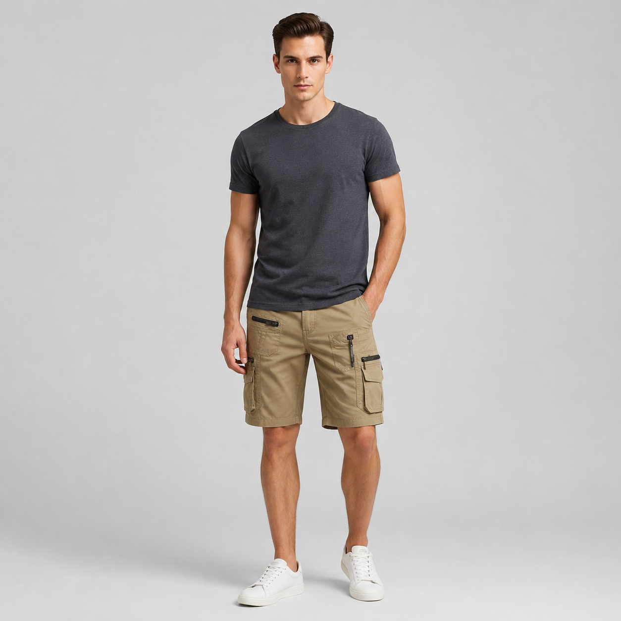 Men's Multi-Pocket Tactical Cargo Shorts