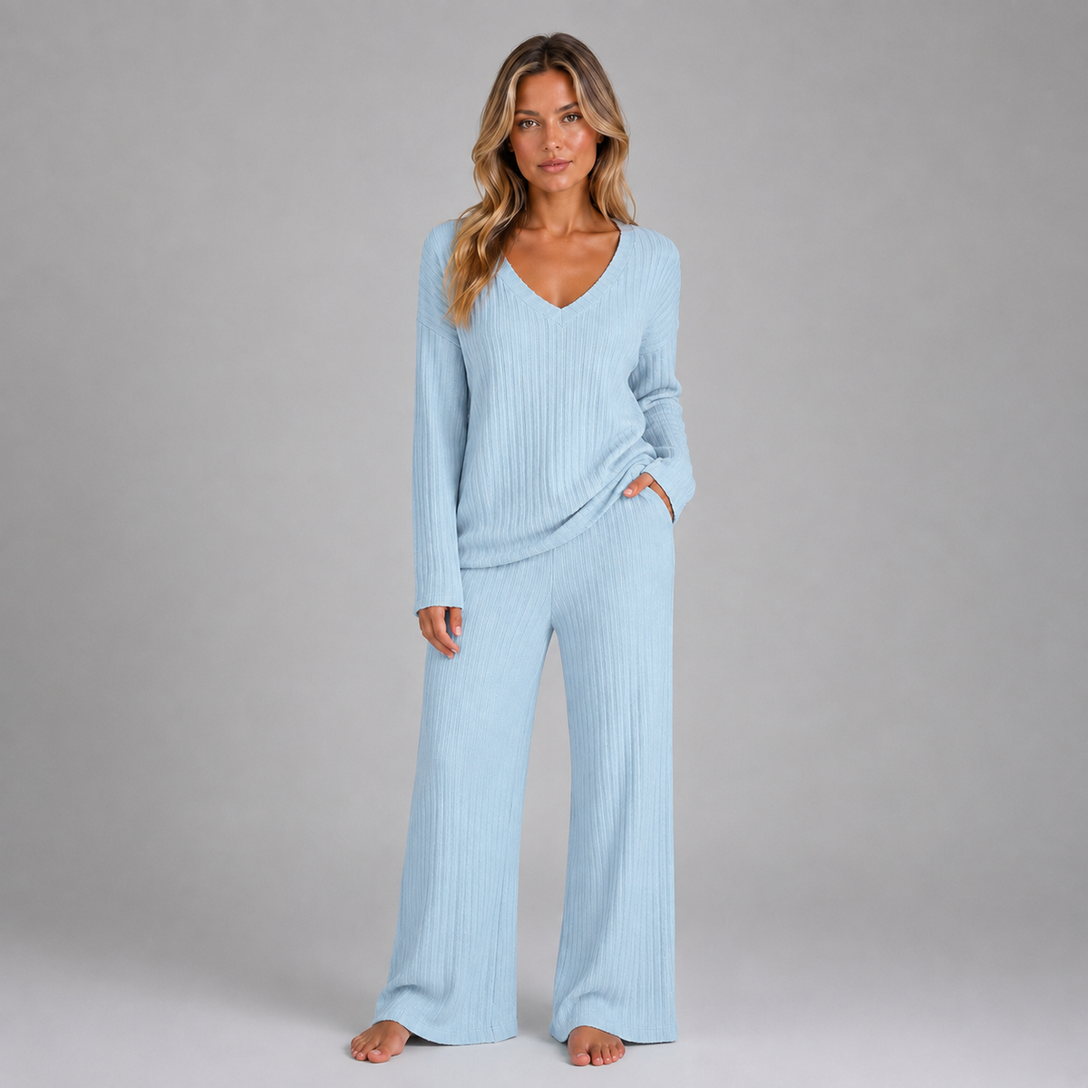Women’s Ribbed Knit Lounge Set