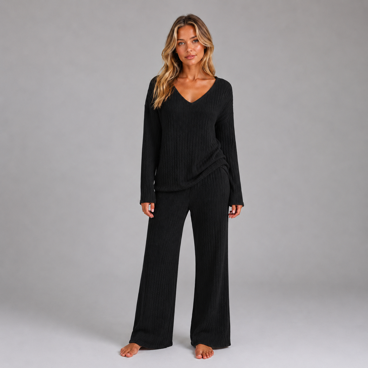 Women’s Ribbed Knit Lounge Set