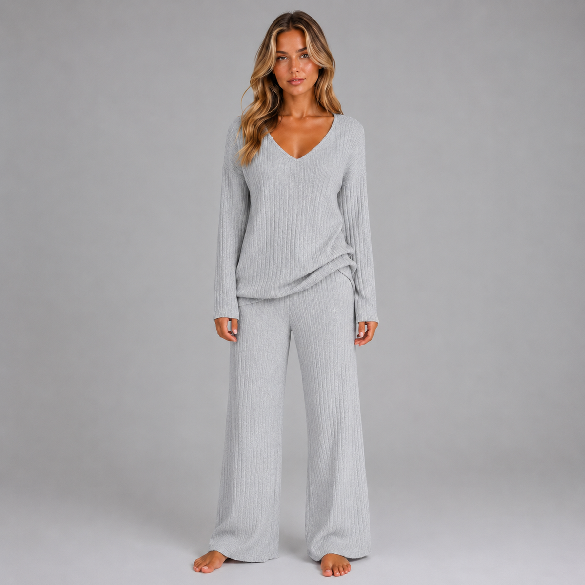 Women’s Ribbed Knit Lounge Set