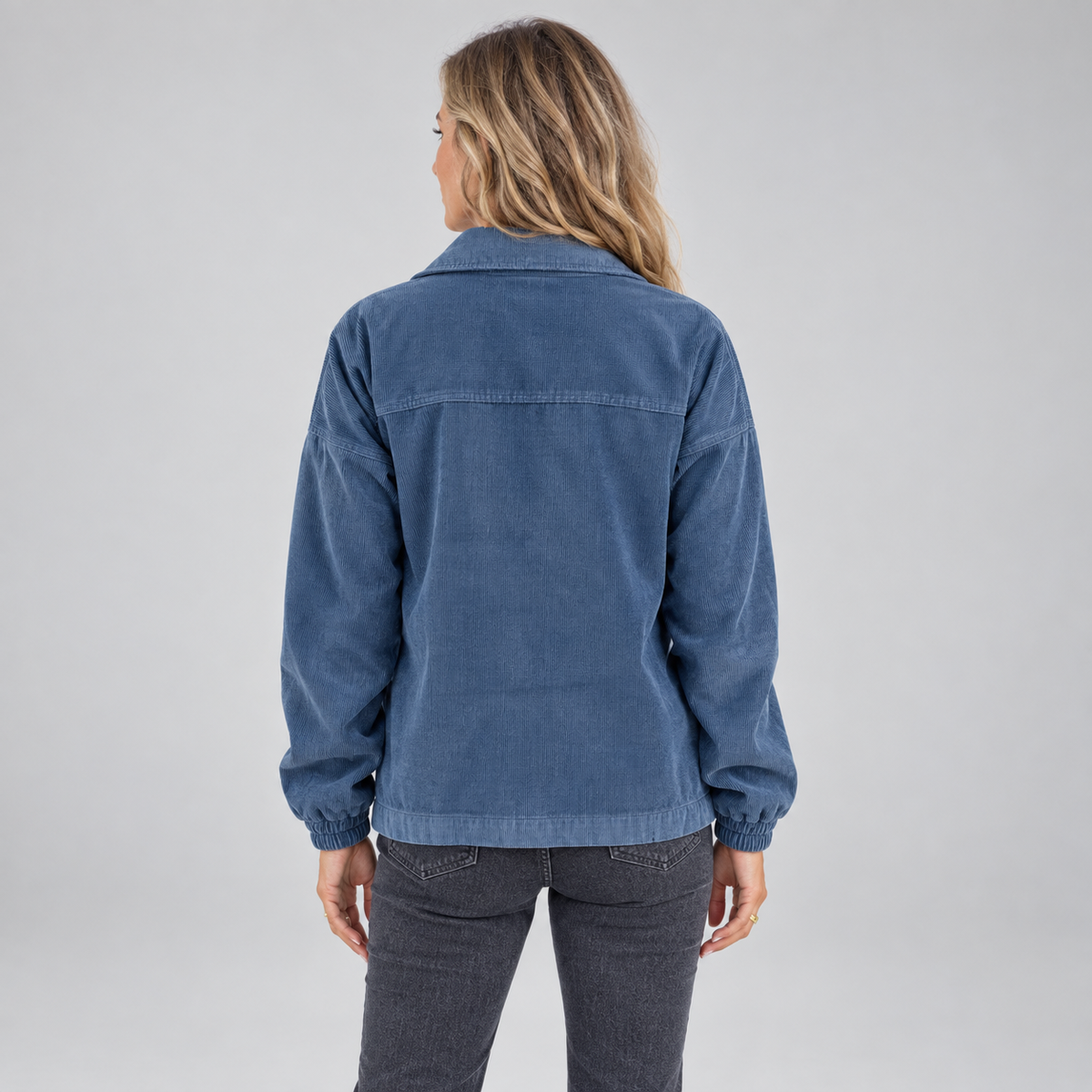 Women's Corduroy Hooded Zip-Up Jacket — product image