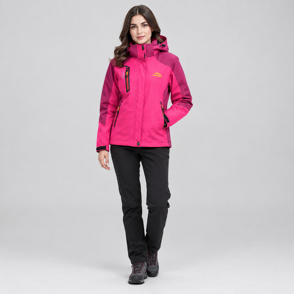 Women's Colour-Block Hooded Jacket — product image