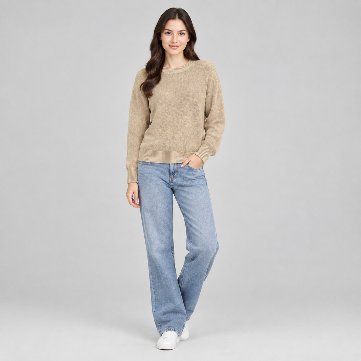 Women's Long Sleeve Knit Sweater — product image