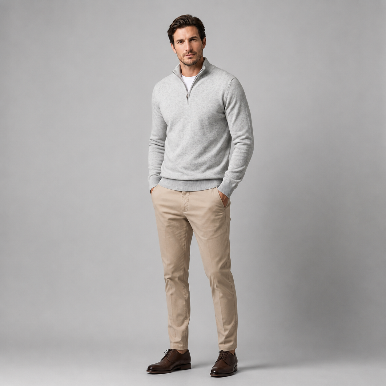 Men's Comfortable Half-Zip Sweater