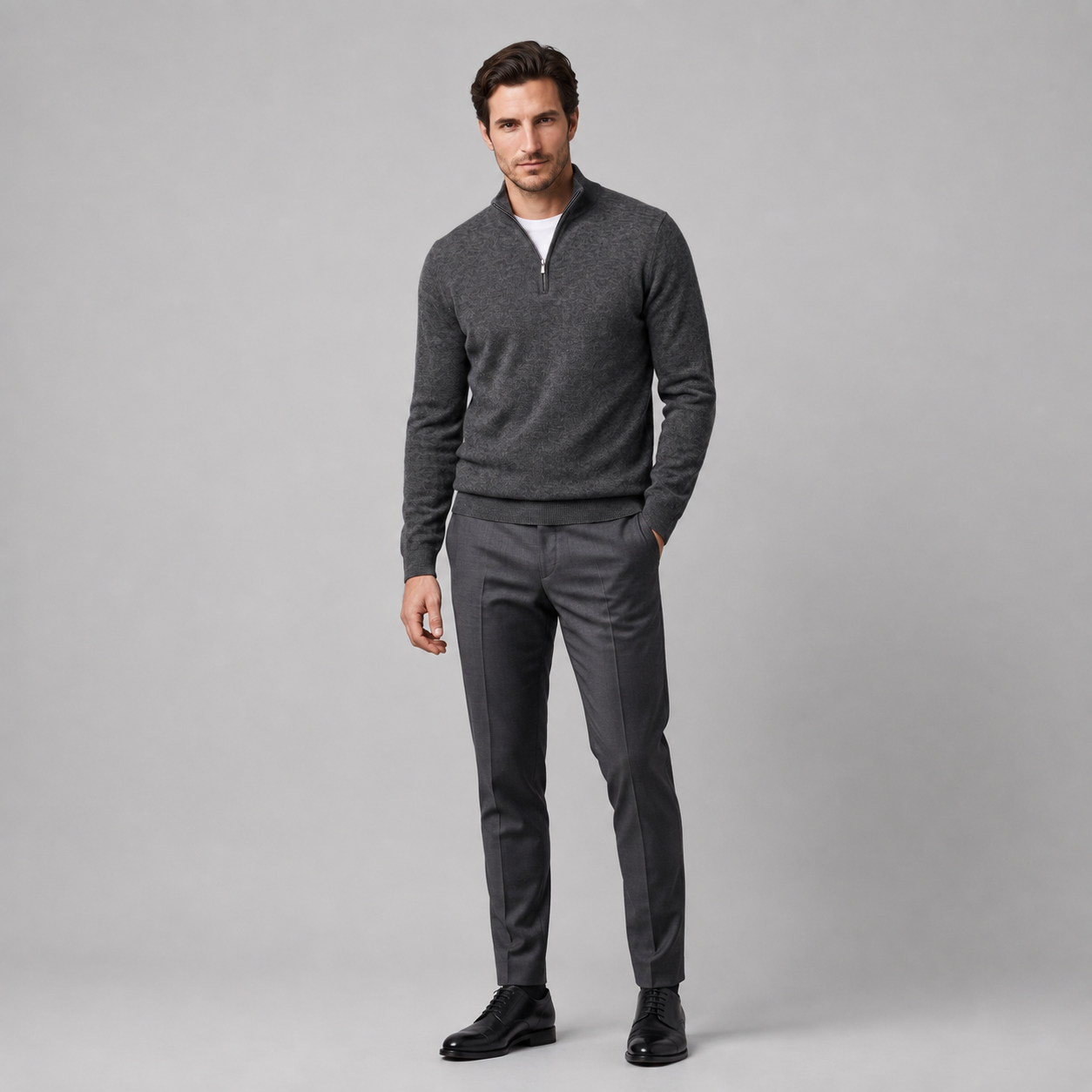 Men's Comfortable Half-Zip Sweater