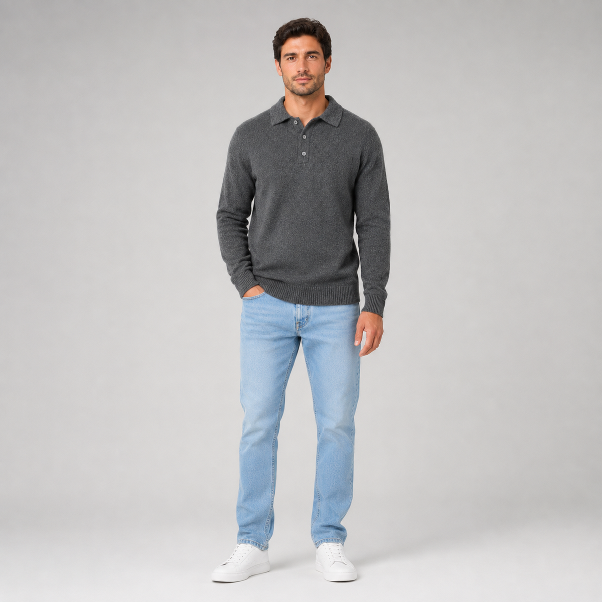 Men’s Polo Knit Jumper